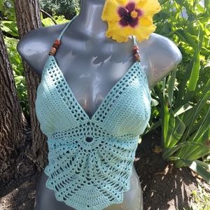 Beachy Waves Handmade Crochet Halter top